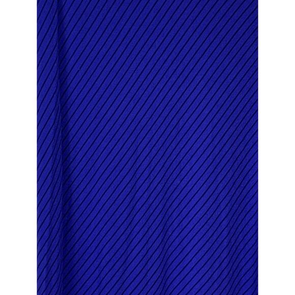 GAP Indigo Blue Fold Over Diagonal Stripe A-Line Maxi Skirt - Size L - Picture 3 of 4